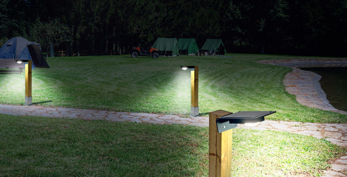 iluminacion exterior camping energia solar